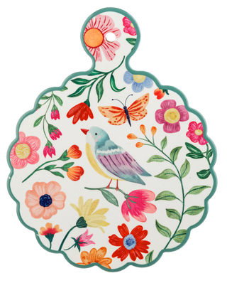 Bird Floral Charcuterie Board Ganz