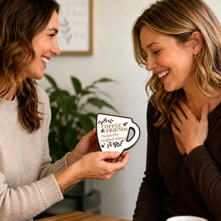 Coffee & Friends - 3.75" X 4.25" Ceramic Plaque Pavilion