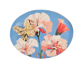 Printed Botanical Art Stone - Assorted Ganz