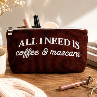 Coffee & Mascara - Corduroy Zippered Pouch Pavilion