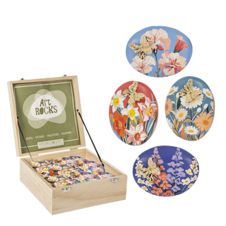 Printed Botanical Art Stone - Assorted Ganz