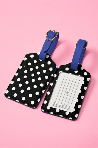 Jet Set Luggage Tag - After Dark Polka Dot Jess Lea