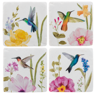 Hummingbird Coaster 4pc Set Ganz