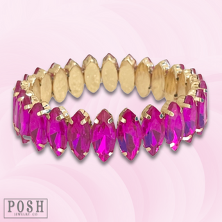 Rhinestone stretch bracelet - LC