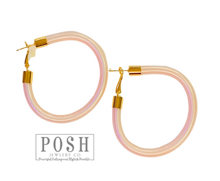 Iridescent hoop earrings - LC