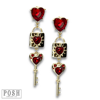 Key to my heart earring