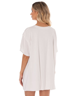 Weekend Bubble Tee Dress - White