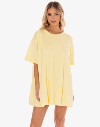 Weekend Bubble Tee Dress - Yellow