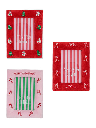 Festive Stitch Velvet Frames
