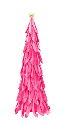 Pretty in Velvet Holiday Trees - Pink