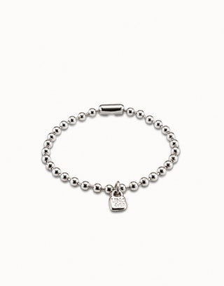 Uno De 50 Beaded charm bracelet Silver