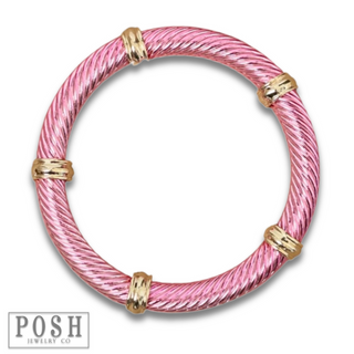 Cable wire stretch bangle bracelet, last call