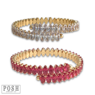 Rhinestone bangle bracelet