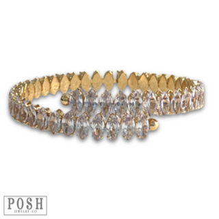Rhinestone bangle bracelet