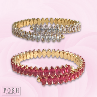 Rhinestone bangle bracelet