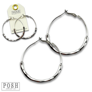 Hoop earring with tube beads, last call