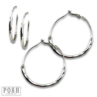 Hoop earring with tube beads, last call