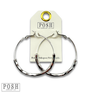 Hoop earring with tube beads, last call
