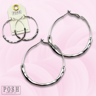 Hoop earring with tube beads, last call