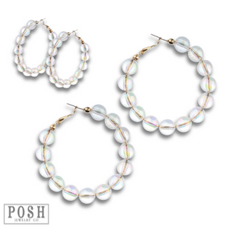Bead hoop earring - LC