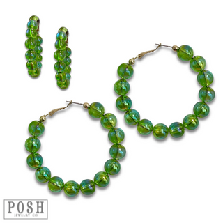 Bead hoop earring - LC