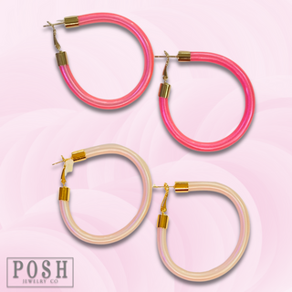 Iridescent hoop earrings - LC