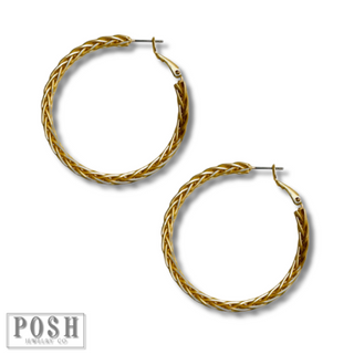 Braided hoop earring - LC