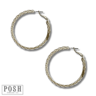 Braided hoop earring - LC