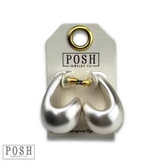 Matte finish raindrop post earring