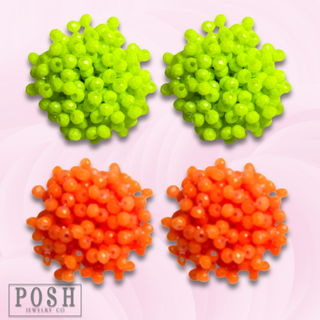 Neon cluster earring