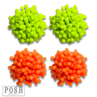 Neon cluster earring