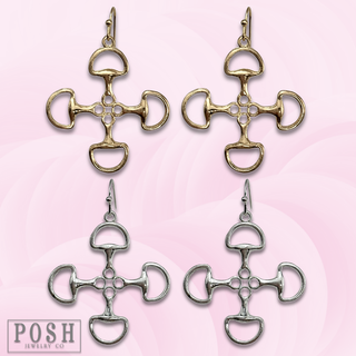 Equestrian snaffle bit earring