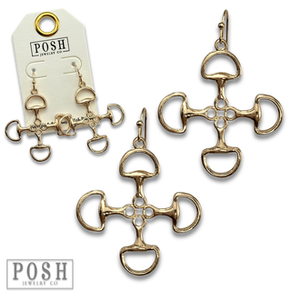 Equestrian snaffle bit earring
