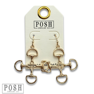 Equestrian snaffle bit earring