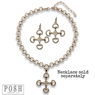 Equestrian snaffle bit charm necklace