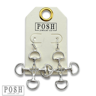 Equestrian snaffle bit earring
