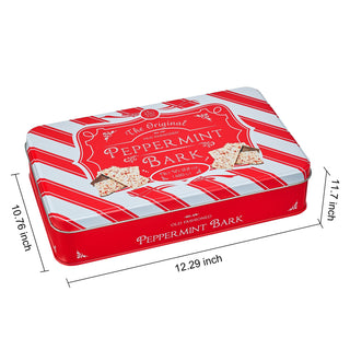 Handmade Layered Original Dark And White Chocolate Peppermint Bark 1lb Holiday Bark Assorted Squares