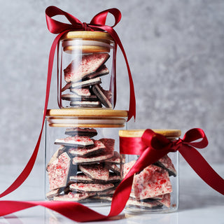 Handmade 3 Set Layered Original Dark Chocolate Salted Caramel Dark White Chocolate Peppermint Bark 3