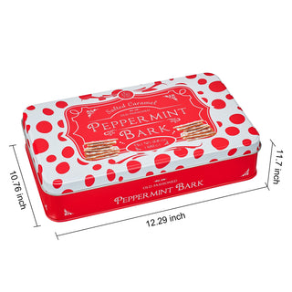 Handmade Layered Salted Caramel Dark White Chocolate Peppermint Bark 1lb Holiday Bark Squares Christ