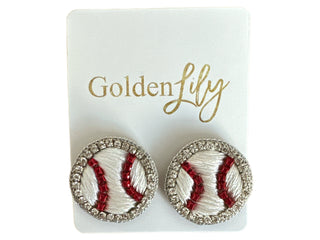 Baseball Stud Earrings