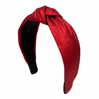 Headband Knot - Metallic Red