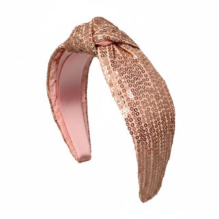 Headband Knot - Sequin - Rose Gold