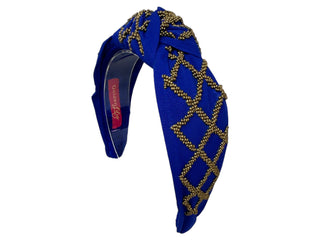*Game Day Headband - Blue and Gold