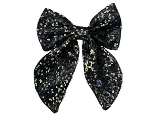 Bow - Sequin - Black and Gold