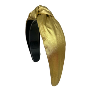 Headband Knot - Metallic Leather - Gold