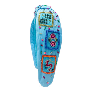 Mahjong Tile Headband - Blue