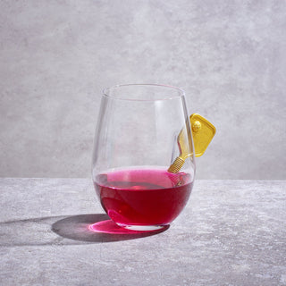 Pickleball Stemless Wine Glasses Single Stuck In The Glass Pickle Ball Cocktail Glassware Player Ent