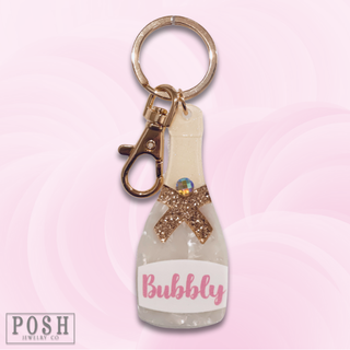 Acrylic bubbly bottle keychain - LC