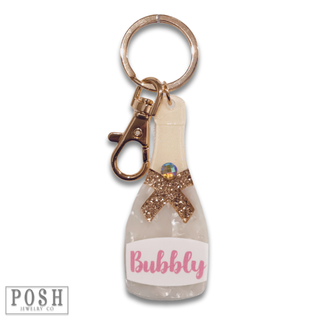 Acrylic bubbly bottle keychain - LC