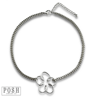 Wire flower necklace